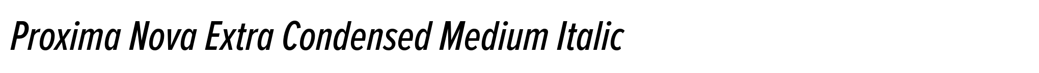 Proxima Nova Extra Condensed Medium Italic image